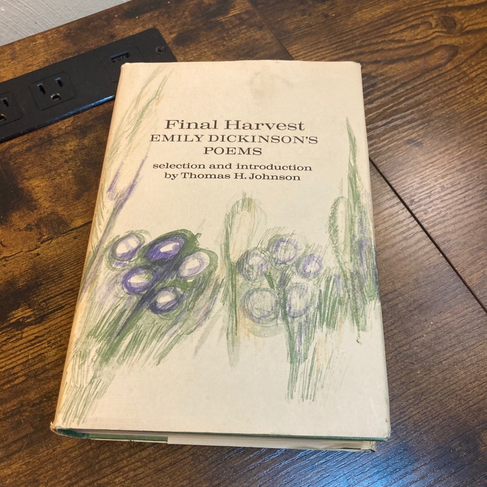 Final Harvest Emily Dickinson Poems Johnson HC DJ Hardcover Dust Jacket Vtg